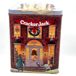 Cracker Jack Collectible Christmas Tin 1995 Limited Edition Holiday Village